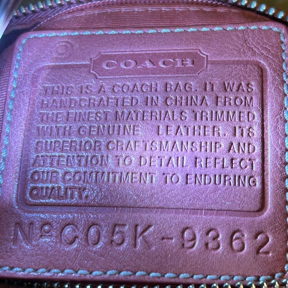 Coach Vintage Pink Jacquard Crossbody Bag Approx. 10 x 11  CO5K-9362 - Picture 12 of 17